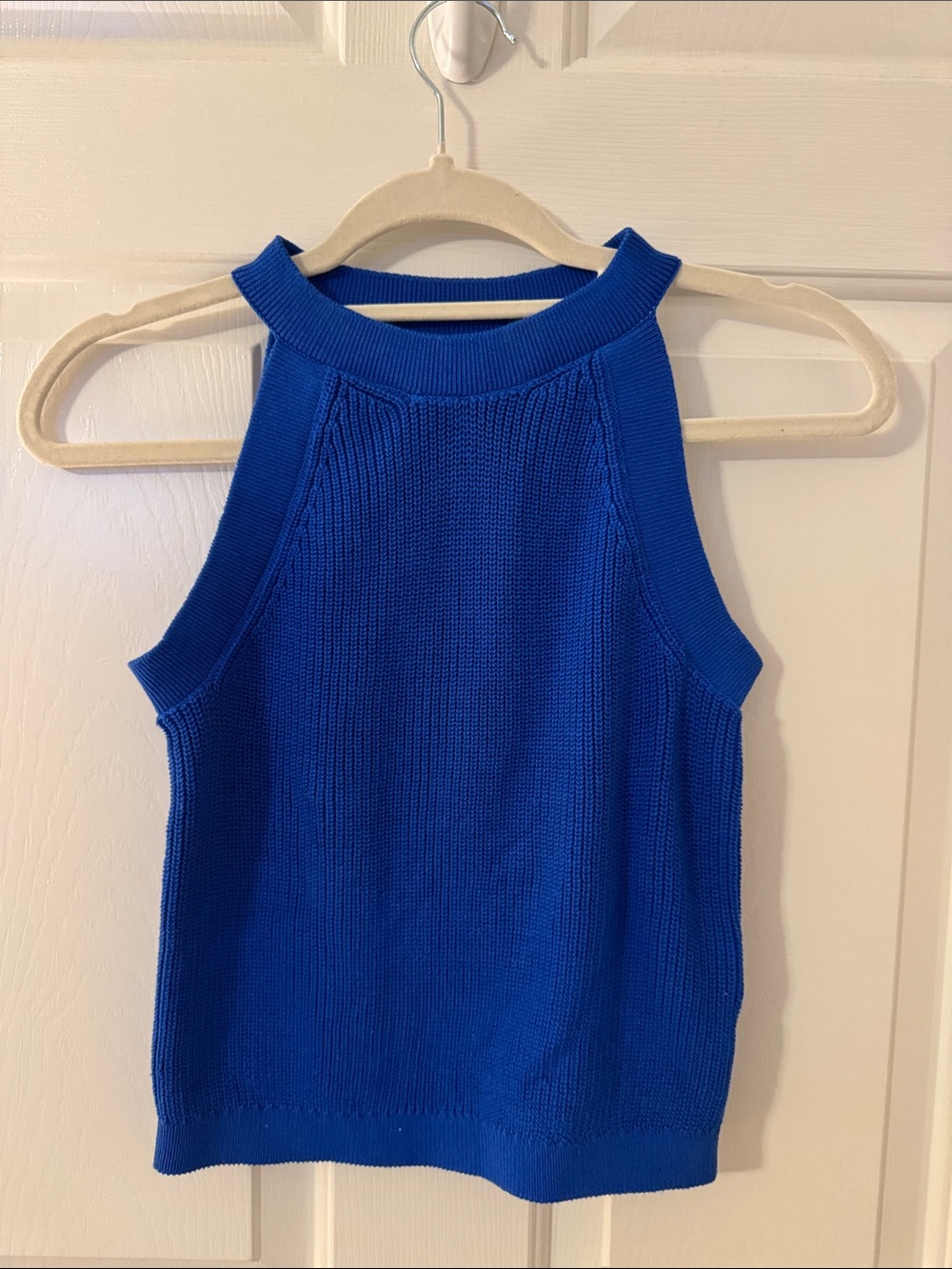 & Other Stories Cobalt Blue Knit Halter Tank